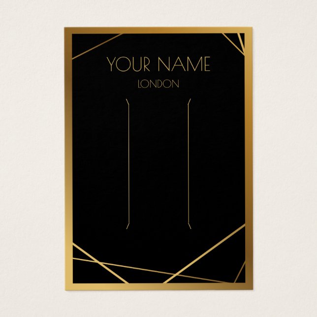 Tarjeta de visualización de pulsera negra con bord (Frente)