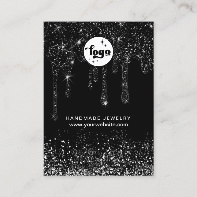 tarjeta de visualización de purpurina de goteo neg (Anverso)