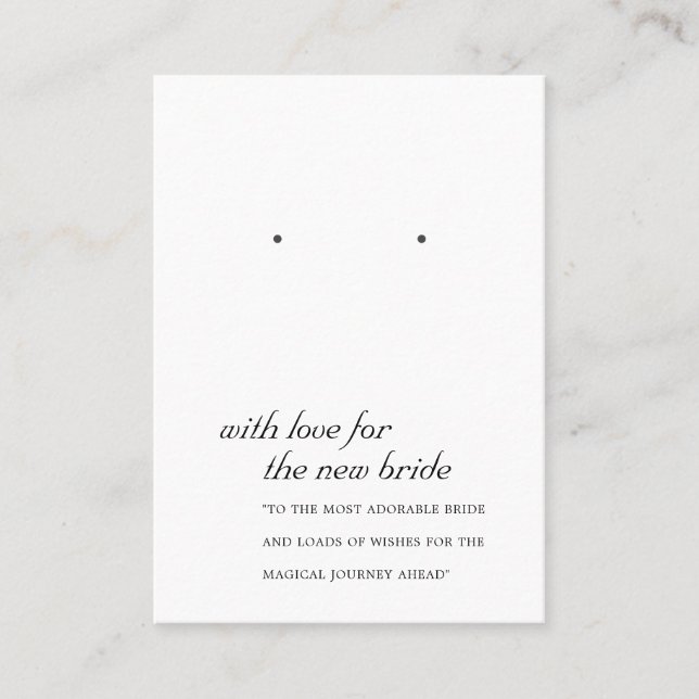 TARJETA DE VISUALIZACIÓN DE REGALO DE BLANCO NEGRO (Anverso)