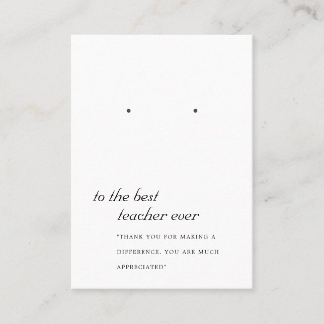 TARJETA DE VISUALIZACIÓN DE REGALO DE PROFESORES E (Anverso)