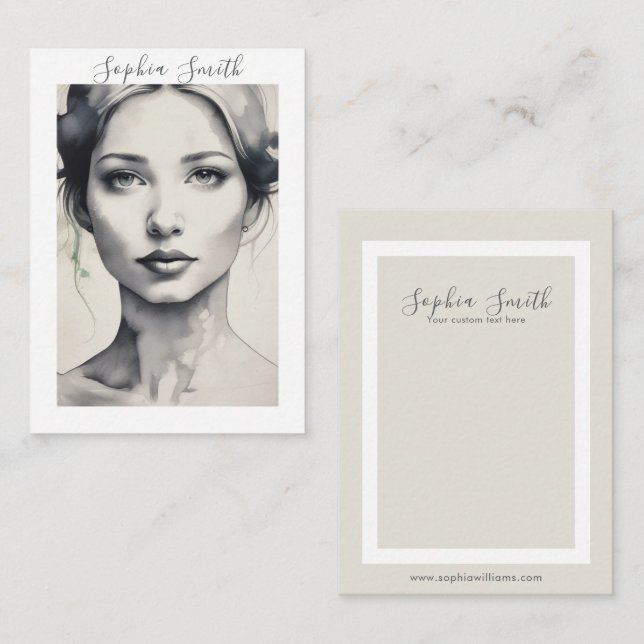 Tarjeta de visualización de retrato de Ilustracion (Anverso / Reverso)