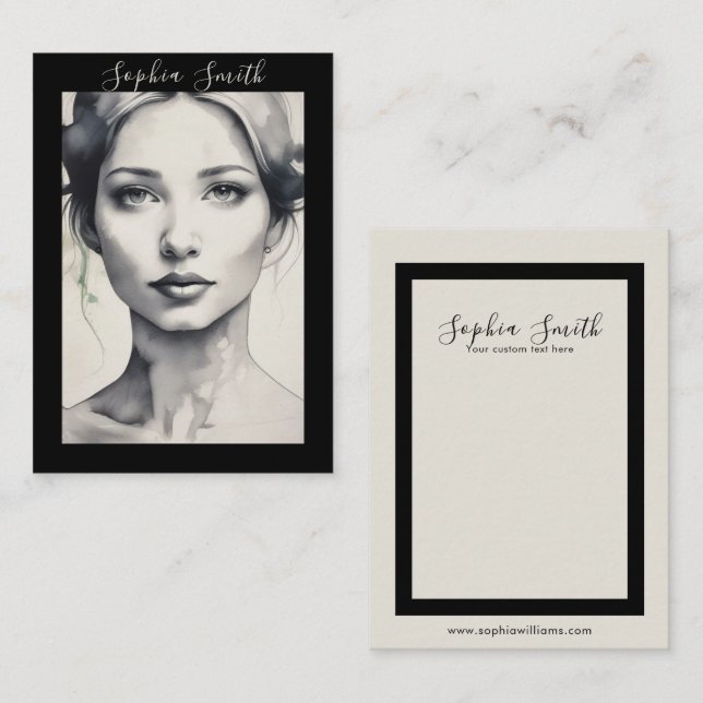 Tarjeta de visualización de retrato de Ilustracion (Anverso / Reverso)