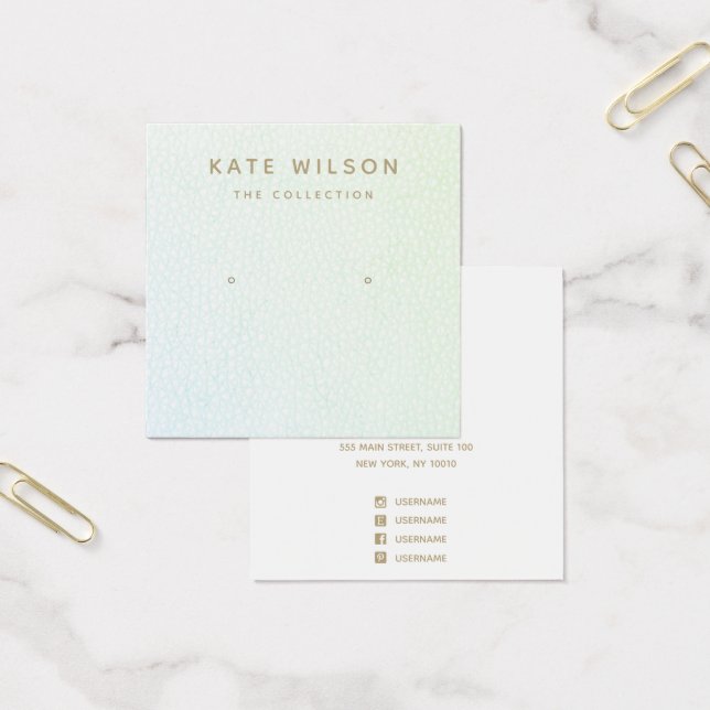 Tarjeta de visualización de rezago Aqua Blue Ombre (Oficina)