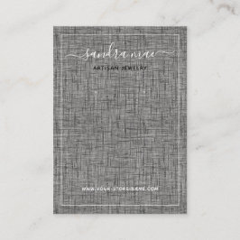 Tarjeta de visualización de textura gris de lino n