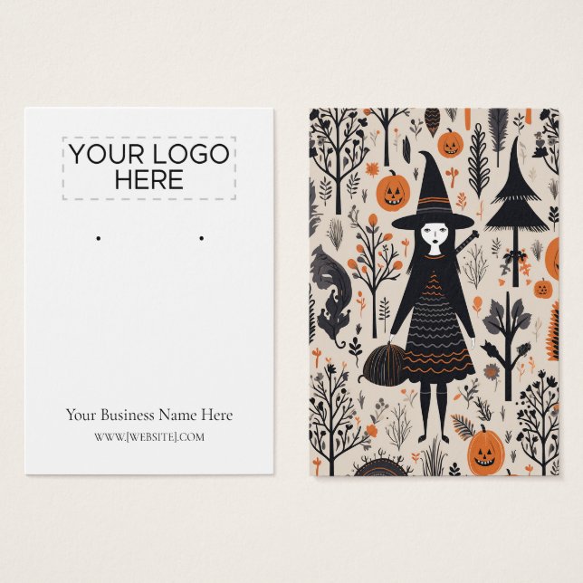 Tarjeta de visualización de Witch Earring de Hallo (Anverso y reverso)