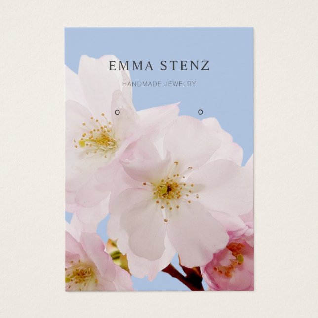 Tarjeta de visualización de zócalo de cerezo rosa  (Frente)