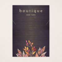 Tarjeta de visualización del collar de madera de B