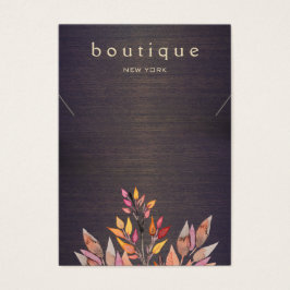 Tarjeta de visualización del collar de madera de B