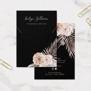 Tarjeta de visualización del collar de rosas tropi