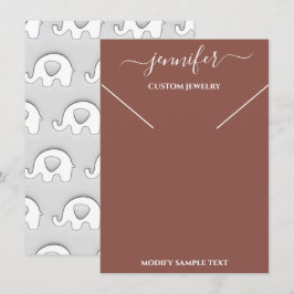 Tarjeta de visualización del collar del elefante M