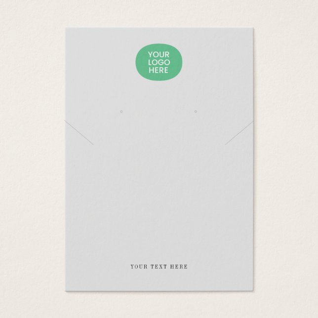 Tarjeta de visualización del collar gris de su log (Frente)