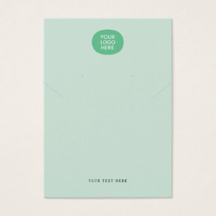 Tarjeta de visualización del collar verde del logo
