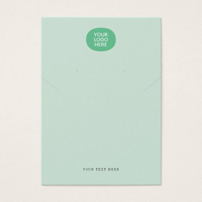 Tarjeta de visualización del collar verde del logo (Frente)