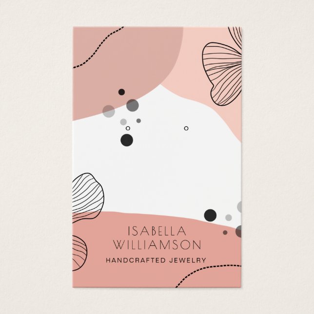 Tarjeta de visualización del esbozo de flor rosa d (Anverso)