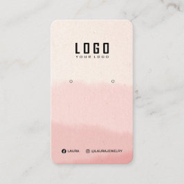 Tarjeta de visualización del logotipo acuarela de