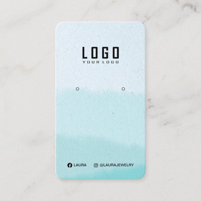 Tarjeta de visualización del logotipo acuarela de  (Anverso)