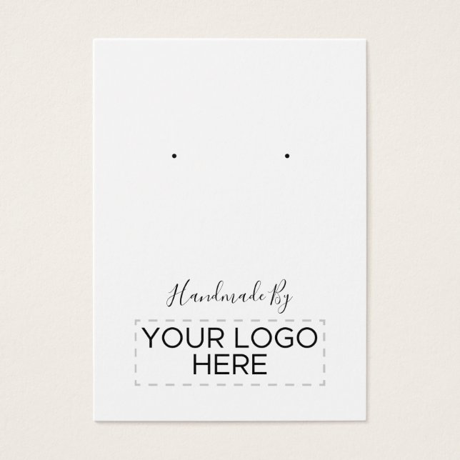 Tarjeta de visualización del logotipo "Handmade By (Frente)