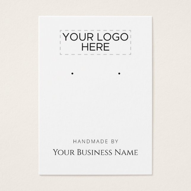 Tarjeta de visualización del logotipo "Handmade By (Frente)