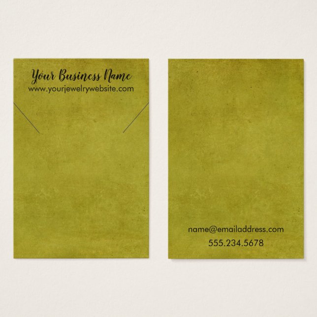 Tarjeta de visualización del soporte de collar de  (Anverso y reverso)