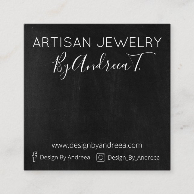 Tarjeta de visualización del soporte de joyas hech (Anverso)