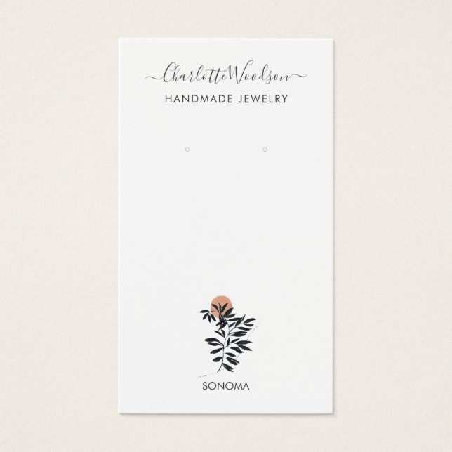 Tarjeta de visualización Delicate Leaves Ilustraci (Frente)