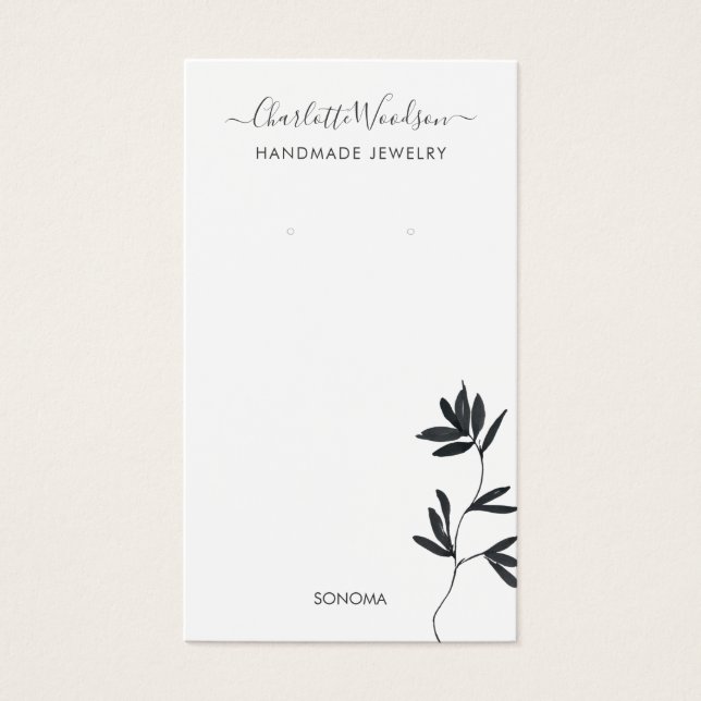 Tarjeta de visualización Delicate Leaves Ilustraci (Frente)