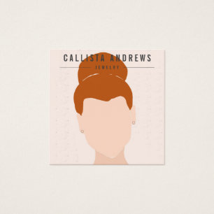 Tarjeta de visualización Earthy Bohemian Red Hair 