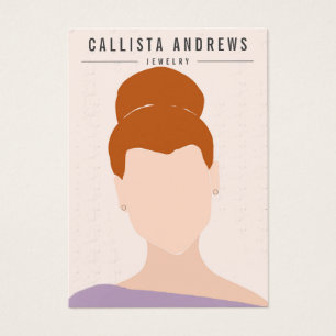 Tarjeta de visualización Earthy Bohemian Red Hair