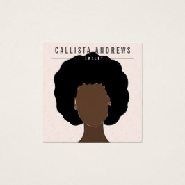 Tarjeta de visualización Earthy Boho Black Hair Ch