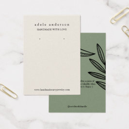 Tarjeta de visualización Earthy Leaf Jewelry Earri