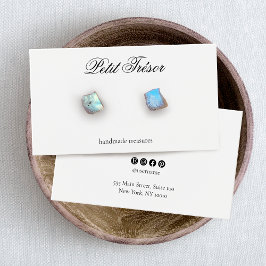 Tarjeta de visualización elegante de guiones blanc