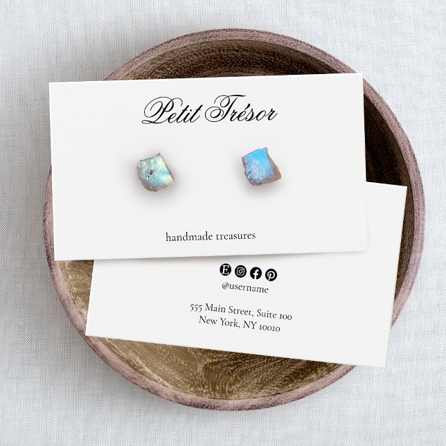 Tarjeta de visualización elegante de guiones blanc (Subido por el creador)