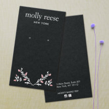 Tarjeta de visualización elegante de ramas negras