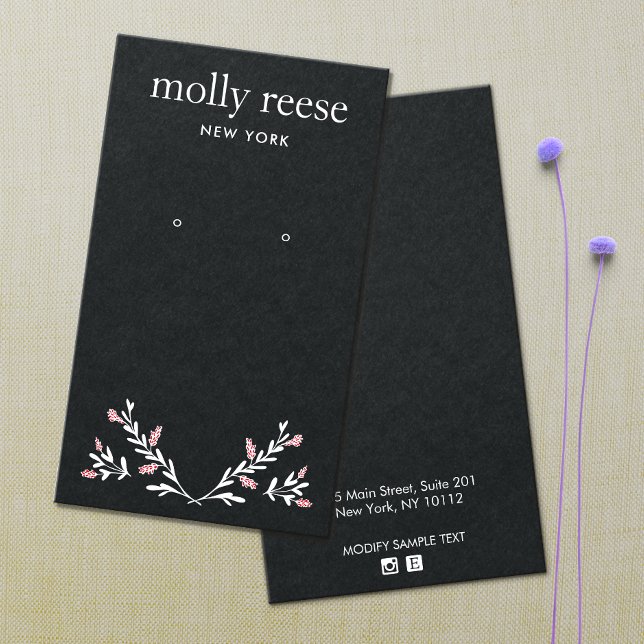 Tarjeta de visualización elegante de ramas negras  (Subido por el creador)