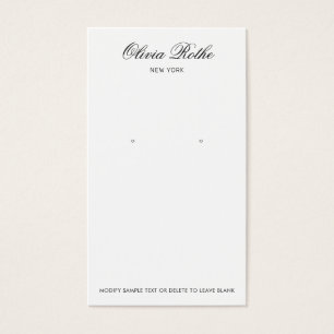Tarjeta de visualización elegante del asiento tras