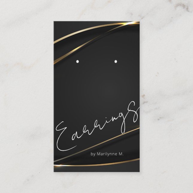 Tarjeta de visualización elegante Gold Boutique Ea (Anverso)