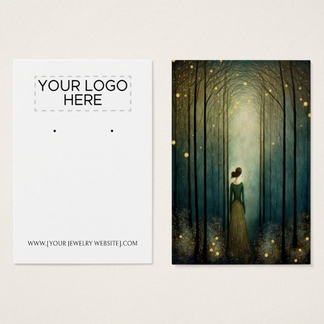 Tarjeta de visualización encantada de los fondos f (Anverso y reverso)