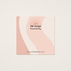 Tarjeta de visualización femenina Rubor Pink Boho 