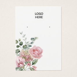 Tarjeta de visualización floral acuática moderna y