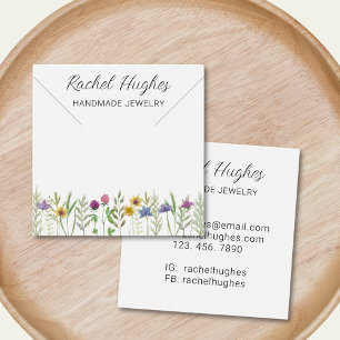 Tarjeta de visualización floral de joyas de collar