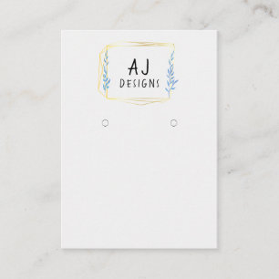 Tarjeta de visualización Floral Geométrica Gold Ea