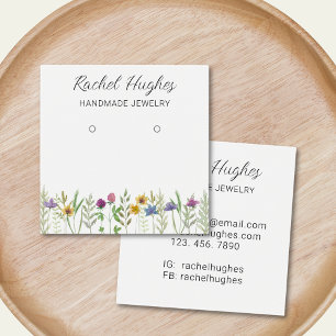 Tarjeta de visualización floral Jewelry Earrings