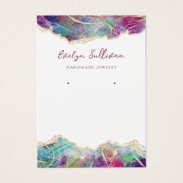 Tarjeta de visualización Fuchsia aquamarine opal j