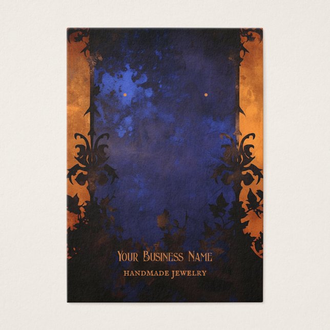 Tarjeta de visualización Gótica de Halloween Earri (Frente)