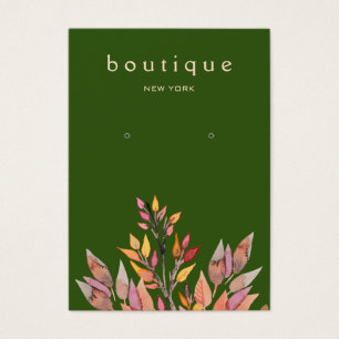 Tarjeta de visualización Green Earthy Jewelry Earr