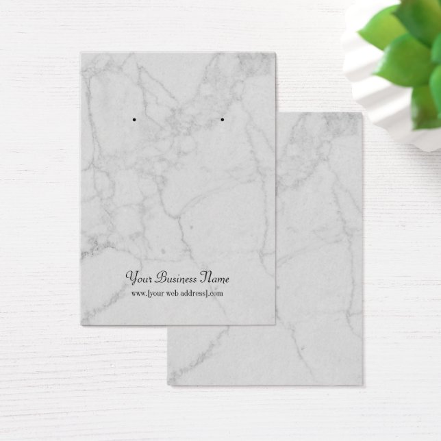 Tarjeta de visualización Gris Gray Marble Earl (Escritorio)
