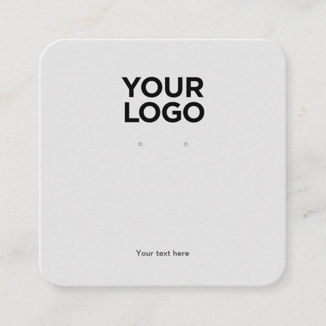 Tarjeta de visualización Gris Squared de logotipo  (Anverso)