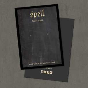 Tarjeta de visualización Guay Black Rustic Edgy Ea