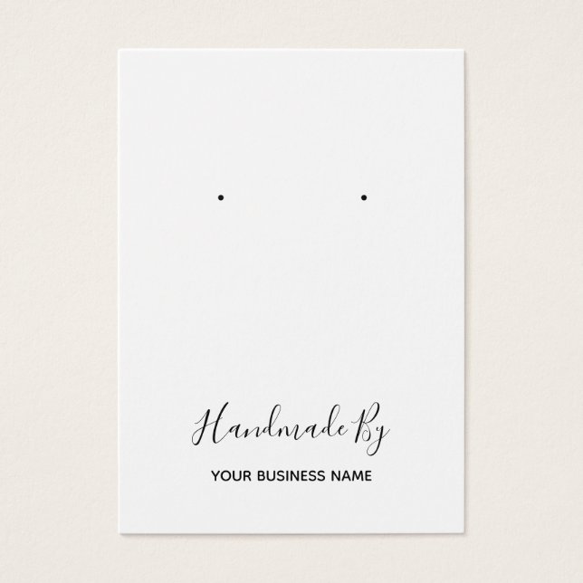 Tarjeta de visualización "hecha a mano por" (Frente)