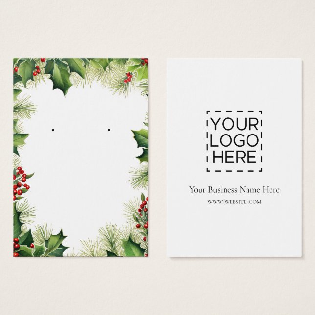 Tarjeta de visualización Holly Earring (Anverso y reverso)